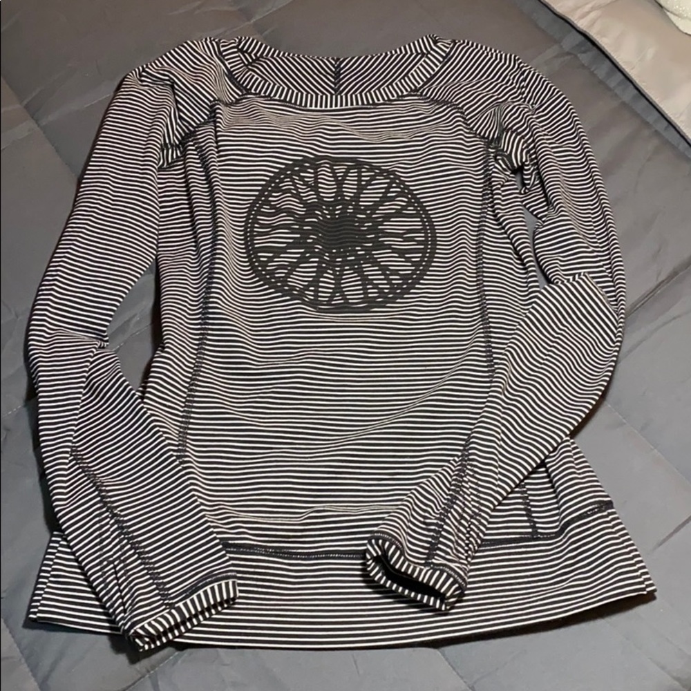 Lululemon Striped tight knit running top